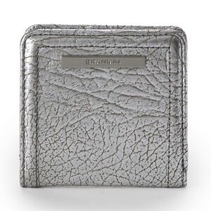 Brahmin Jane Bifold Wallet Silver Duchess Leather Bifold NWT